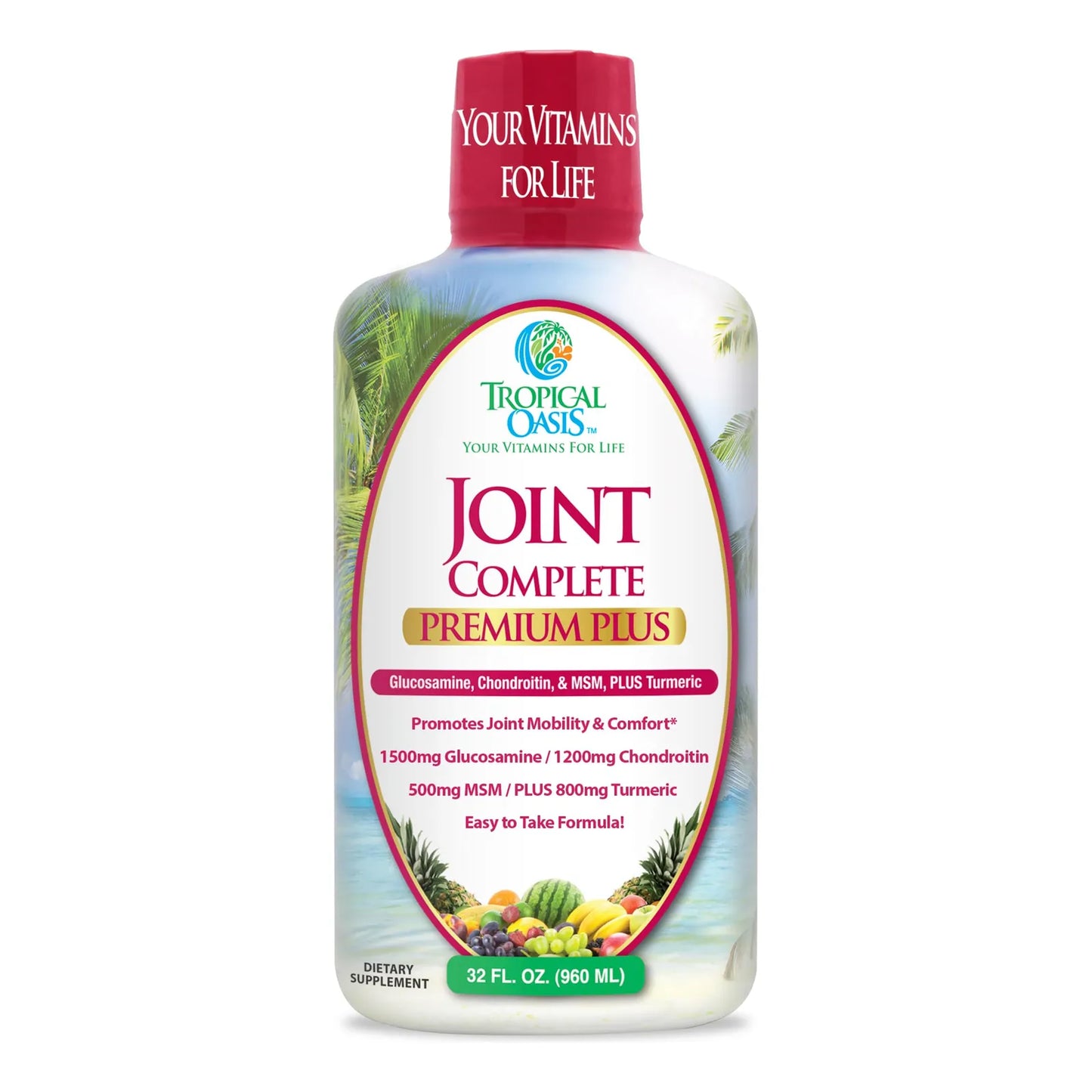 Joint Complete Premium Plus Suplemento Líquido Para Articulaciones Con Glucosamina Condroitina MSM Y Cúrcuma 32 Onzas