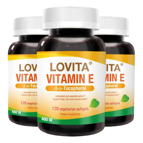 Vitamina E Natural 400 UI Cápsulas Blandas Veganas Piel Cabello Uñas Antioxidante