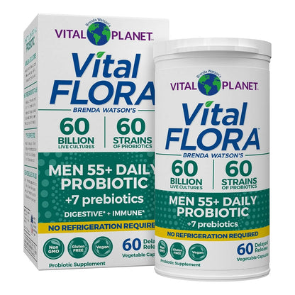 Probiótico Vital Flora Men 55+ 60 Mil Millones UFC Apoyo Digestivo E Inmunológico
