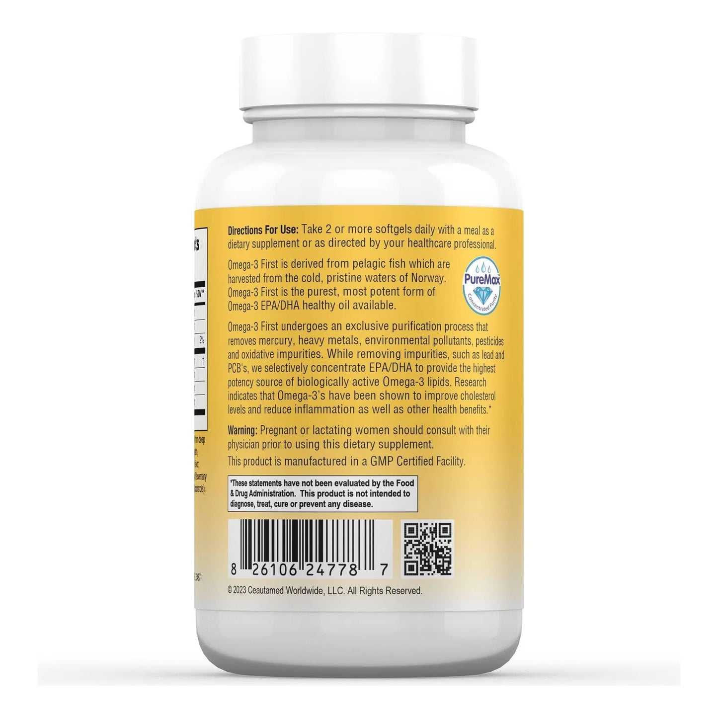 Aceite Marino Ultra Puro Omega 3 850 Mg Alto Epa Dha Salud Corazon Cerebro