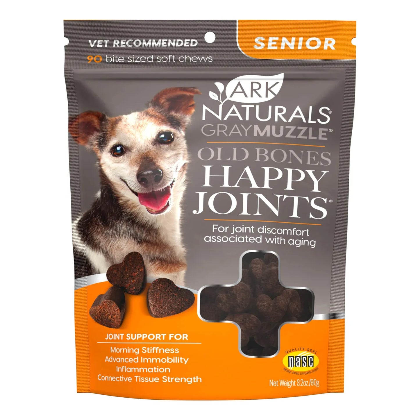 Bozal Gris Para Perros Mayores Con Glucosamina 90 Masticables Cuidado Articulaciones
