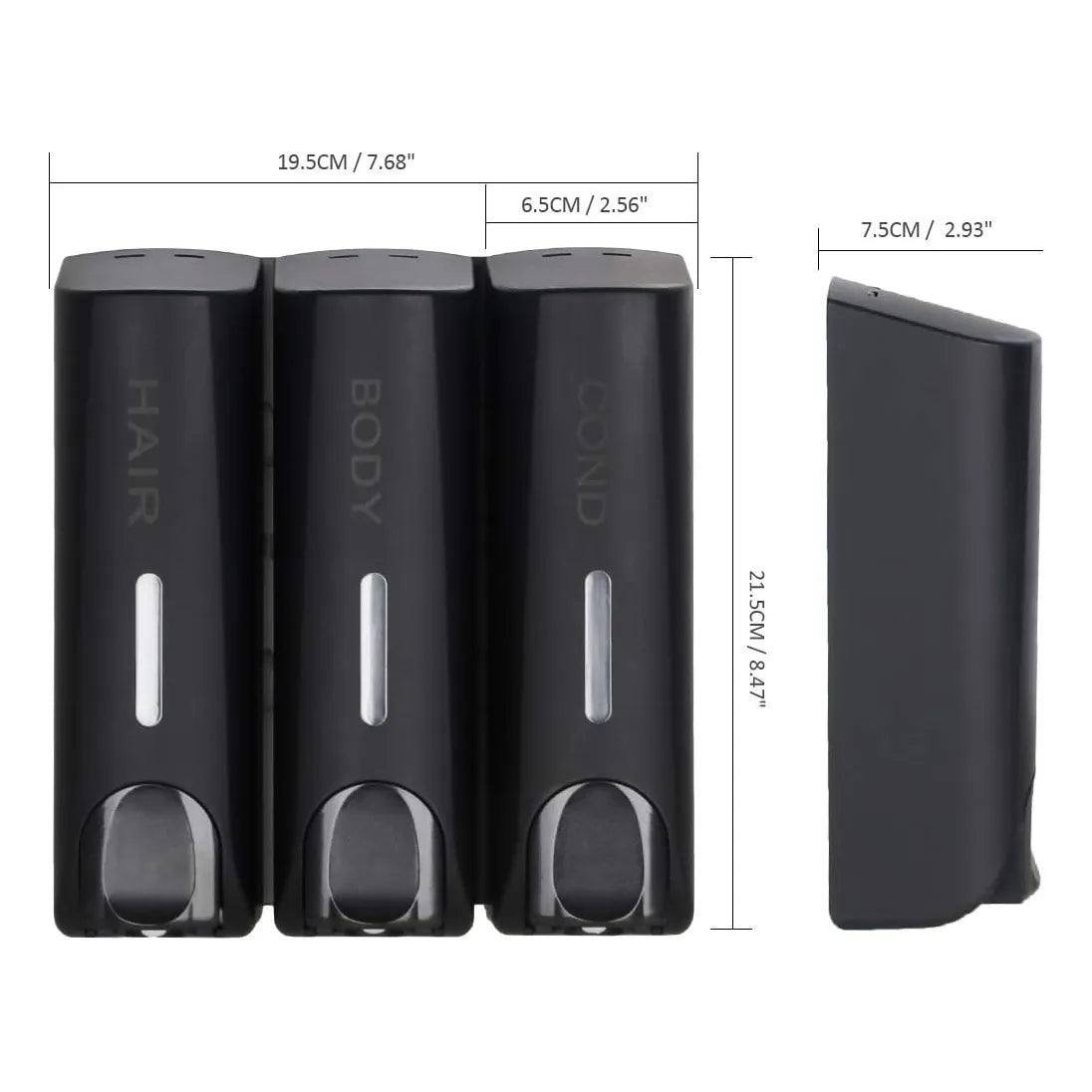 Dispensador Jabon Con Camara 3 Botellas Capacidad 350 Ml Organiza Tu Baño Sin Desperdicios