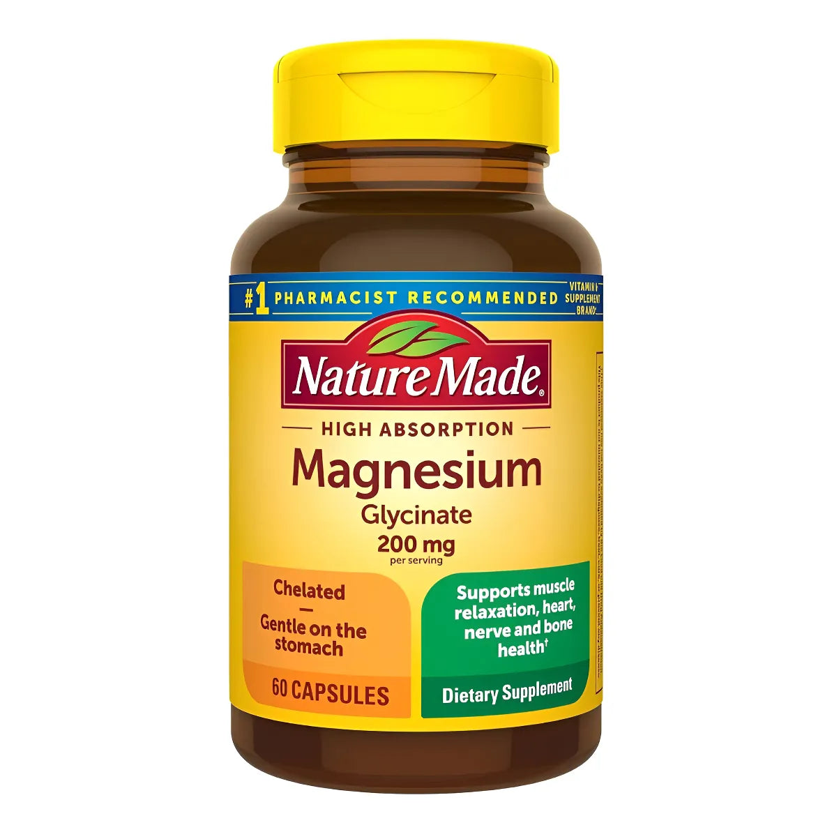 Magnesio Glicinato 200 Mg Nature Made Cápsulas Relajación - Imagen 1