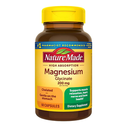 Magnesio Glicinato 200 Mg Nature Made Cápsulas Relajación - Imagen 1