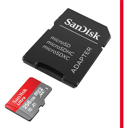 Tarjeta Sandisk Ultra 256GB Microsdxc 120MBs Full HD A1 Almacenamiento Rapido
