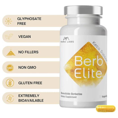 Complejo De Semillas De Brócoli Y Berberina HCL 350 Mg BerbElite 30 Cápsulas Veganas