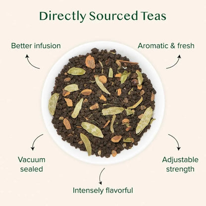 Té Masala Chai Doble Especia 100 Tazas 200 G Fuerte Picante Vahdam