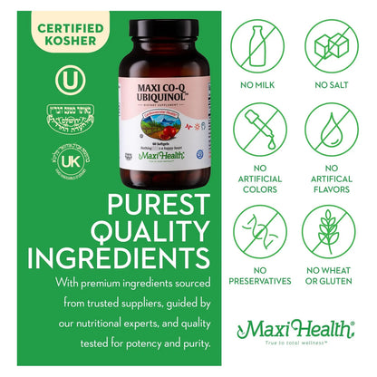 Capsulas Blandas Coq10 Ubiquinol 100 Mg 60 Unidades Suplemento Cardiovascular Energia Celular Kosher