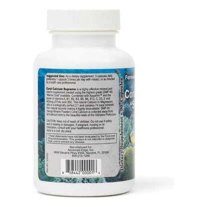 Calcio Coralino Supremo 90 Capsulas 1000 Mg Bobs Best Suplemento Mineral