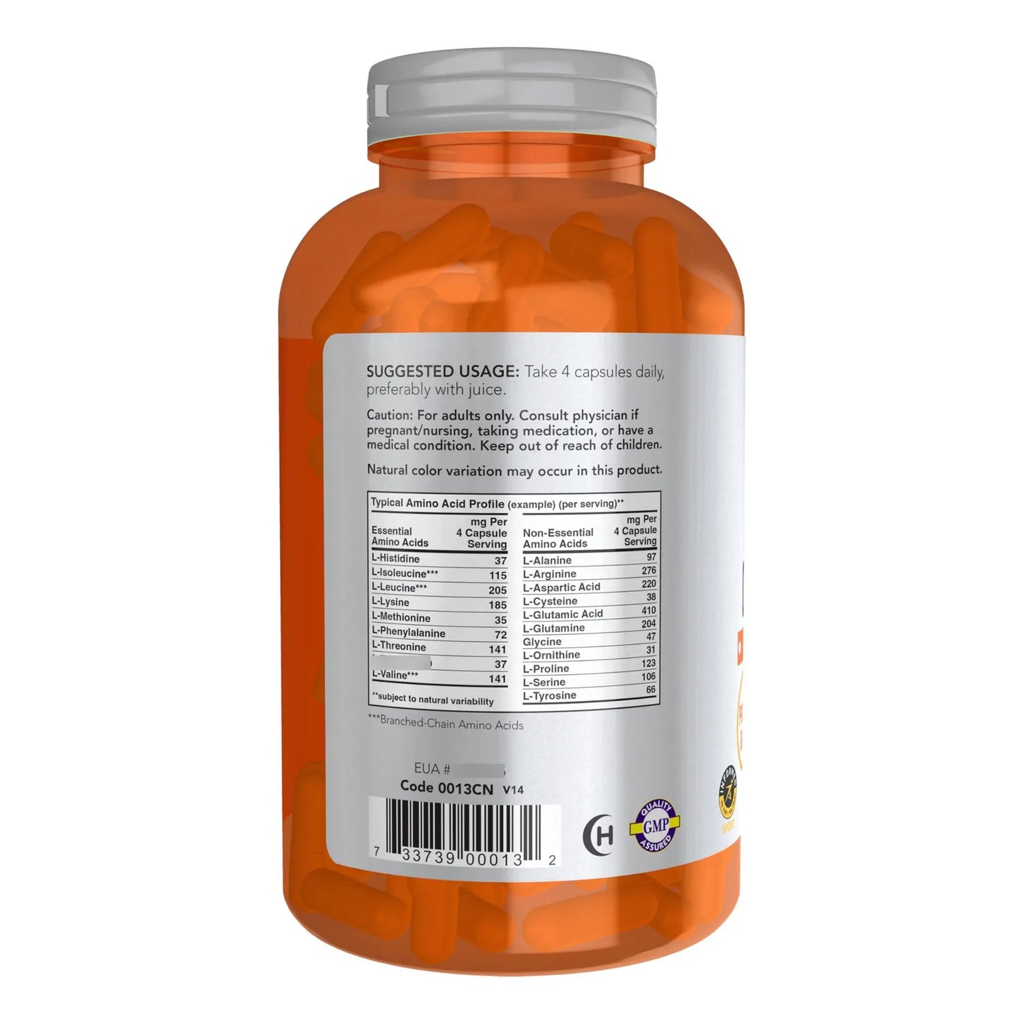 NOW Sports Nutrition Amino Complete Mezcla De Proteínas Con 21 Aminos Y B6 360 Cápsulas Vegetales