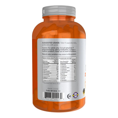NOW Sports Nutrition Amino Complete Mezcla De Proteínas Con 21 Aminos Y B6 360 Cápsulas Vegetales