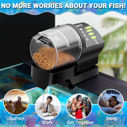 Alimentador Automático De Peces Con Temporizador Para Acuarios Dispensador De Alimentos