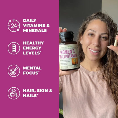 Multivitaminico Diario Mujer Soporte Inmunologico Cabello Piel Uñas 60 Capsulas