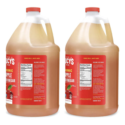 Vinagre De Sidra De Manzana Orgánico Lucy's 7.5 Litros Crudo Sin Filtrar Con La Madre