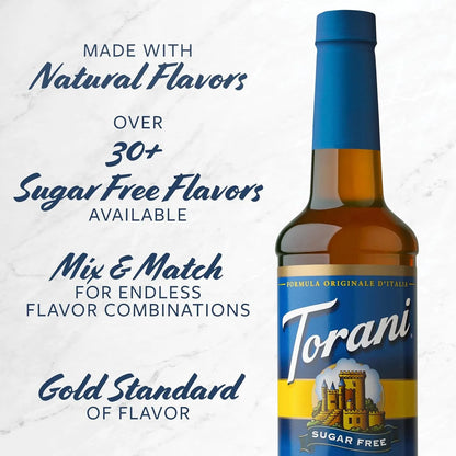 Torani Pack Surtido Jarabe Sin Azucar 4 Sabores Ideal Para Refrescos Y Cafes