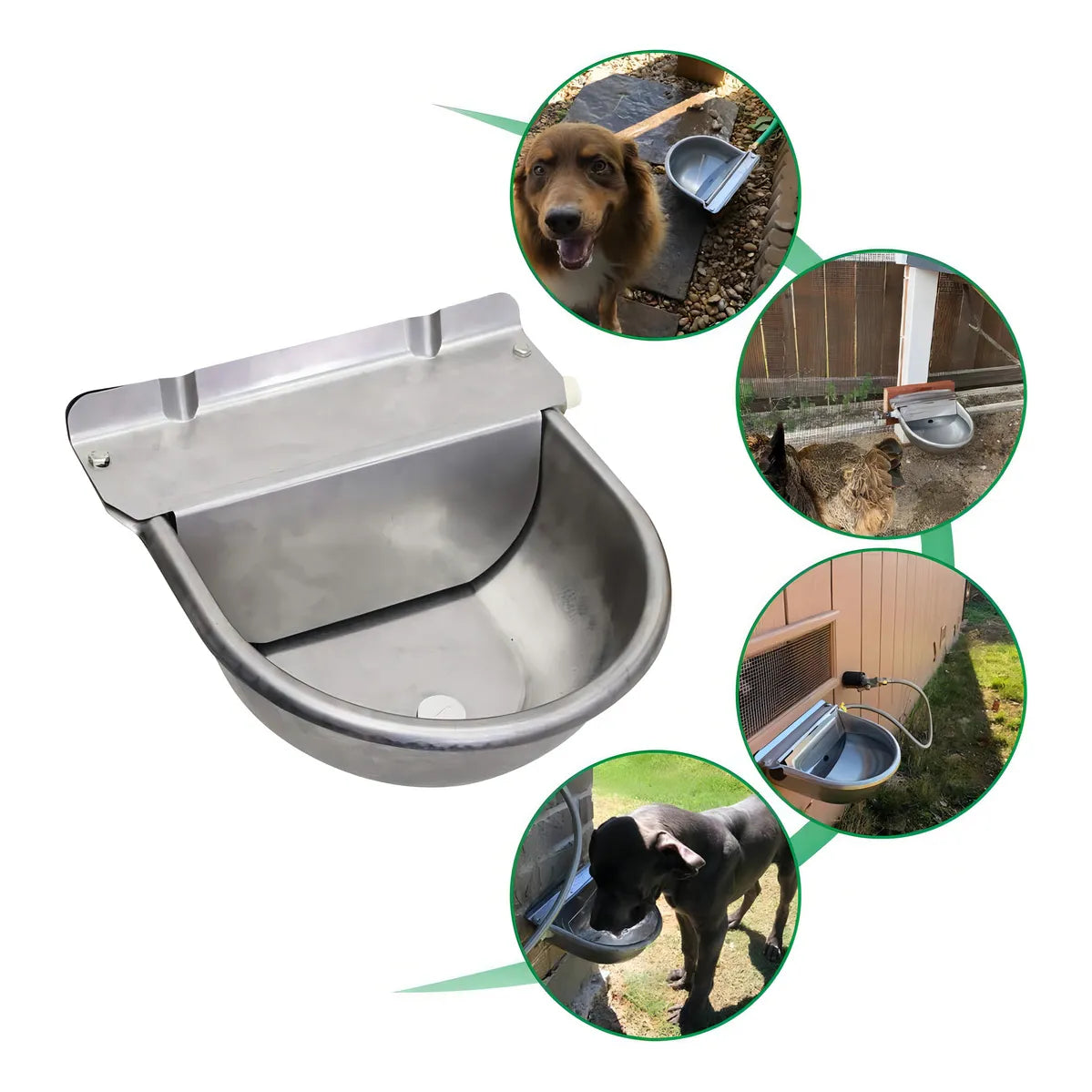 Bebedero Automático Youmu Acero Inoxidable Para Perros Agua Fresca Y Limpia
