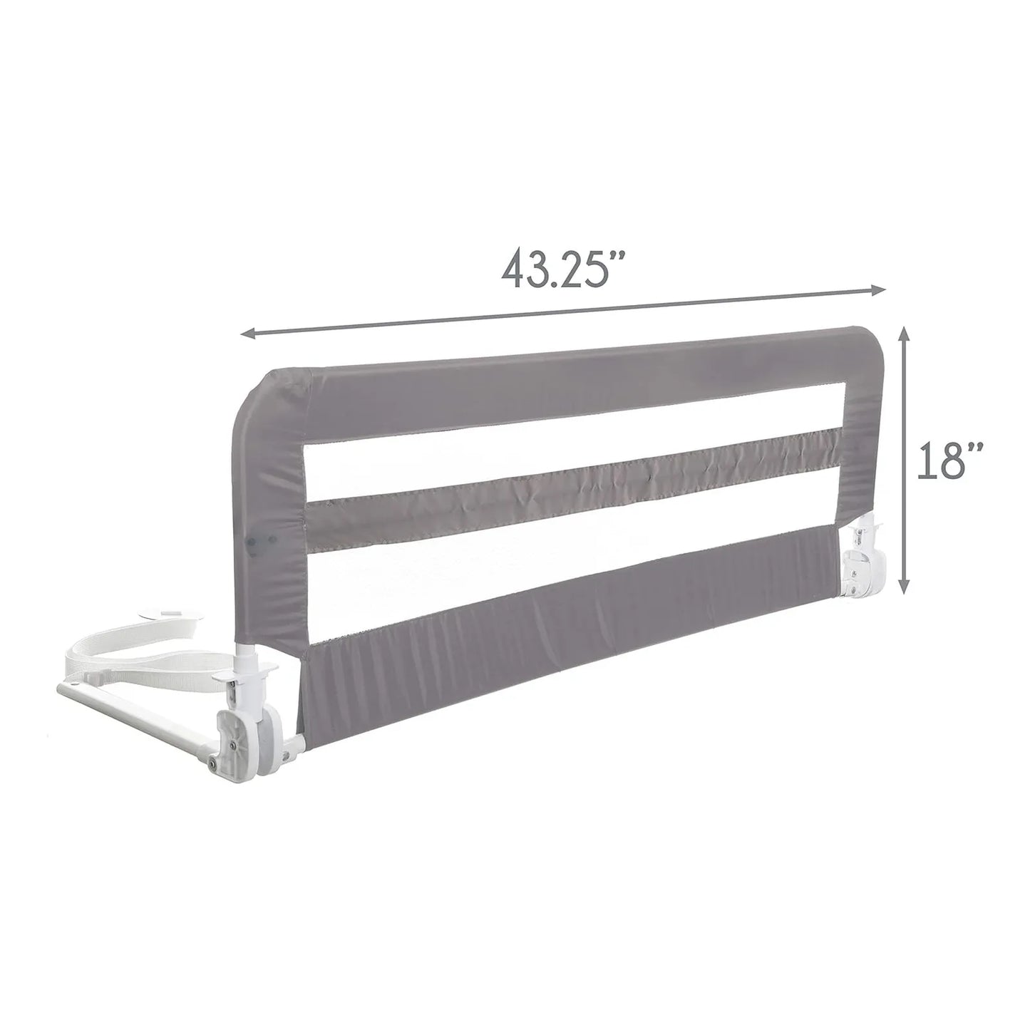 Riel De Cama Plegable Little Chicks Sydney Seguridad Para Niños Colchón Queen Gris