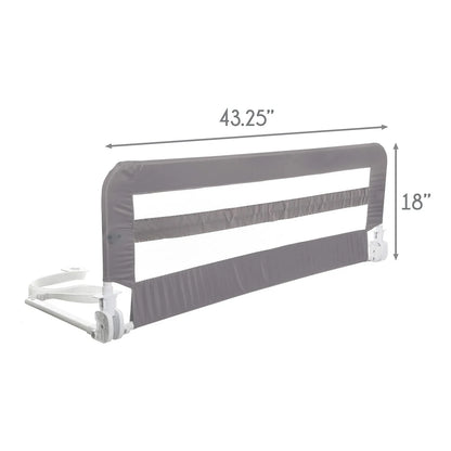 Riel De Cama Plegable Little Chicks Sydney Seguridad Para Niños Colchón Queen Gris