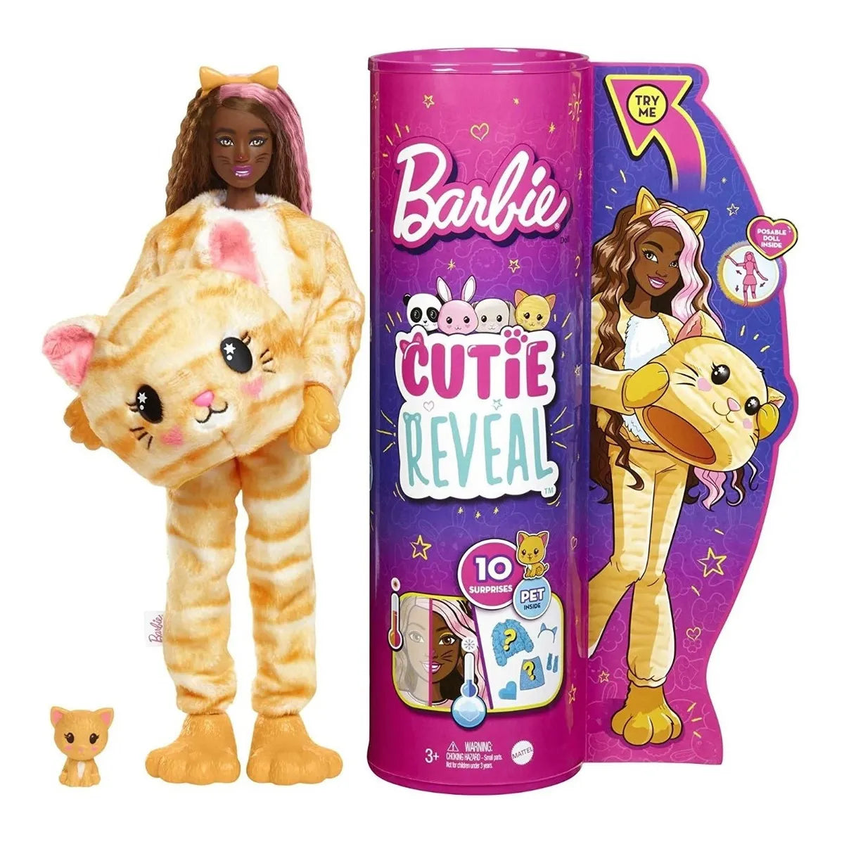 Muñeca Barbie Cutie Reveal Disfraz Gatito - Imagen 2