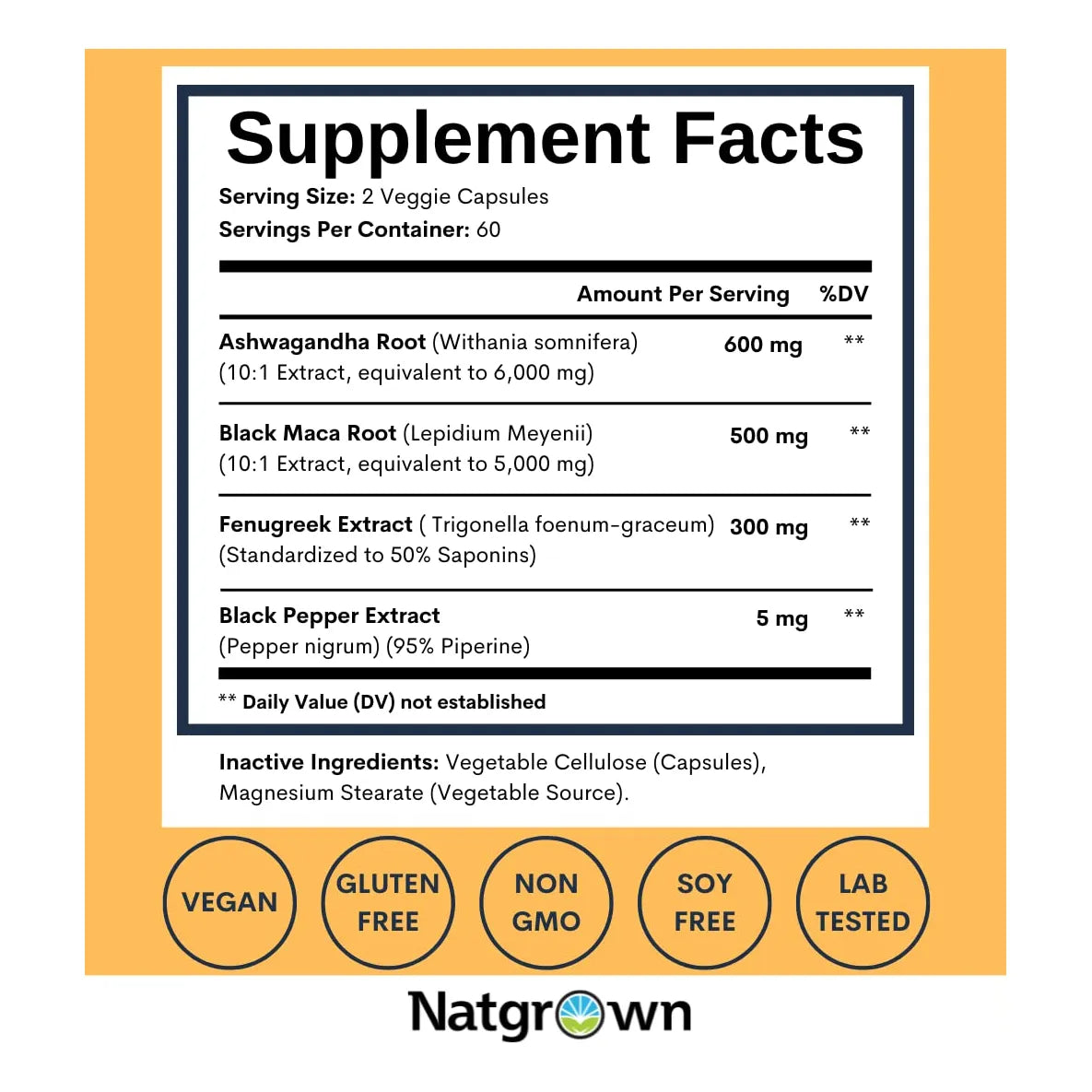 Ashwagandha Fenogreco Y Maca Capsulas Veganas 120 Unidades Energia Y Equilibrio Hormonal