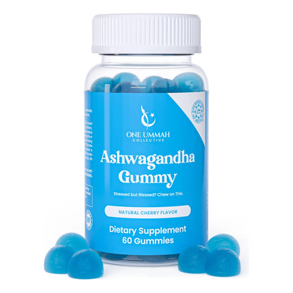 Gomitas De Ashwagandha Halal Con Vitamina D Y Zinc Sabor Cereza 60 Unidades
