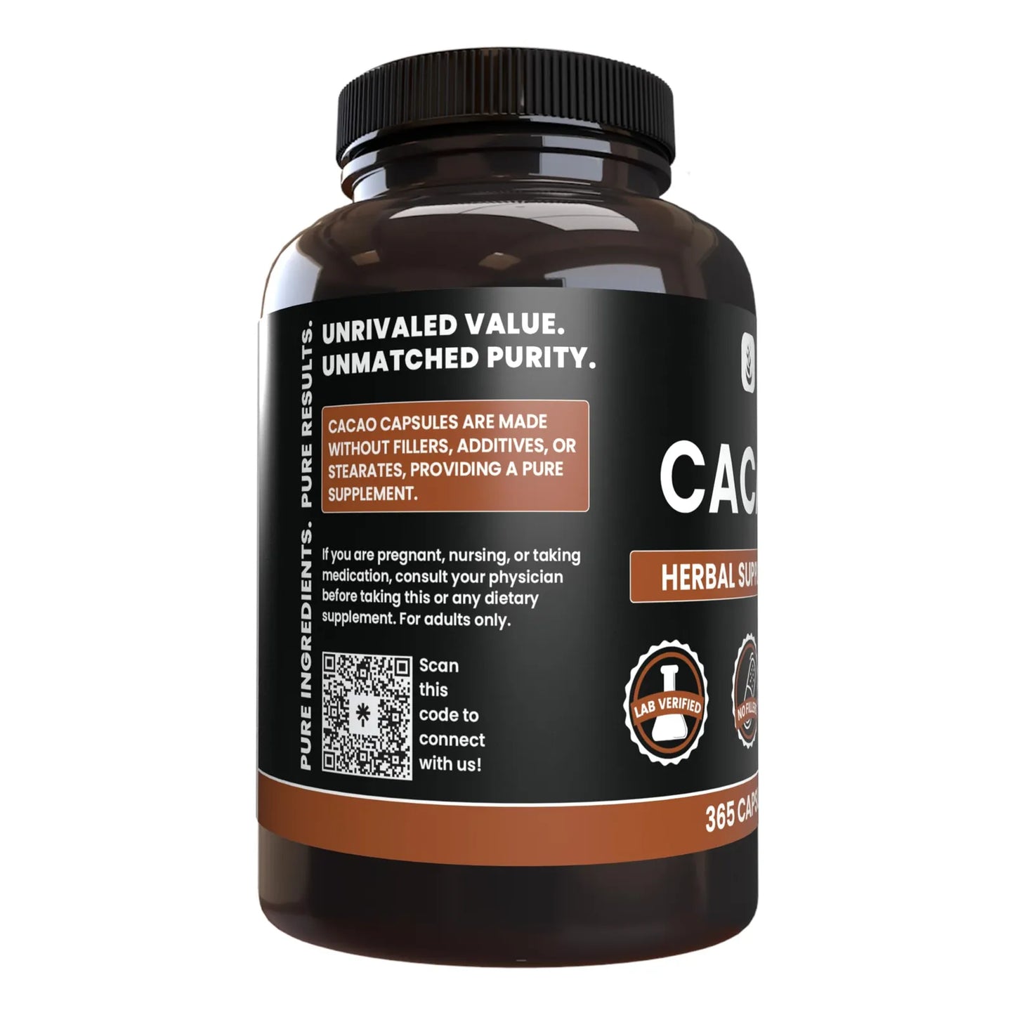 Capsulas De Cacao Puro 365 Unidades Ingrediente Original Energia Natural