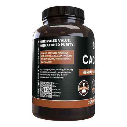 Capsulas De Cacao Puro 365 Unidades Ingrediente Original Energia Natural