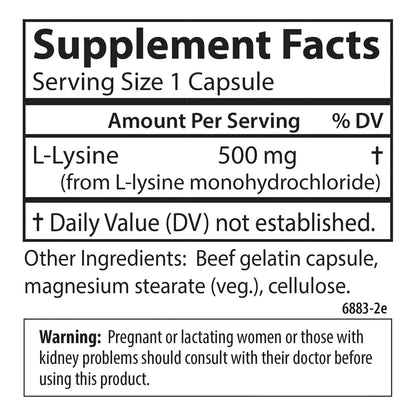 L Lisina 500 Mg 300 Capsulas Desarrollo Muscular Tejidos Saludables