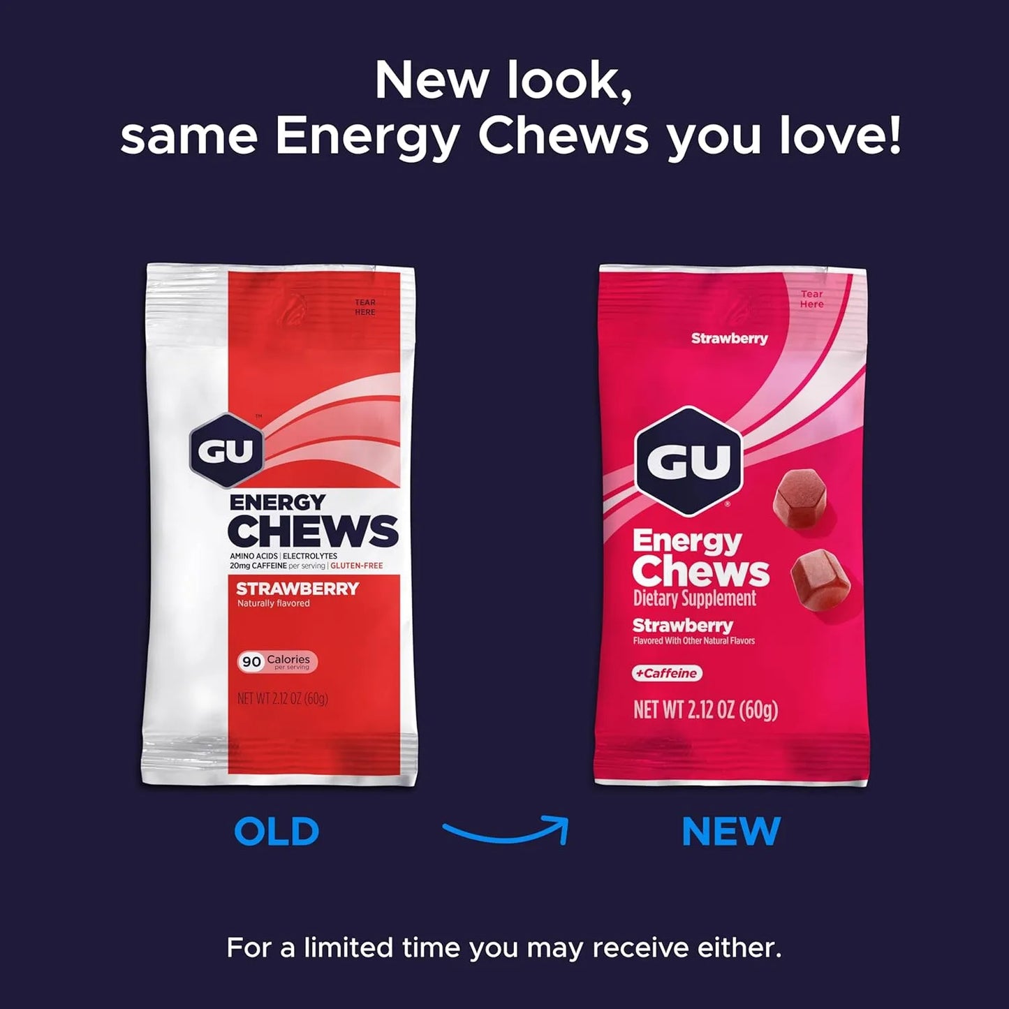 Gomitas Energéticas Con Electrolitos GU Energy Chews 12 Bolsas Sabores Variados