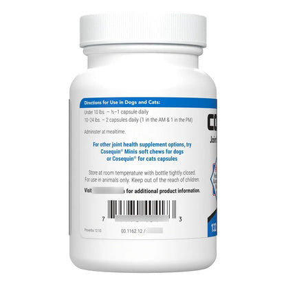 Nutramax Cosequin Suplemento Articular Para Perros Y Gatos Pequeños Con Glucosamina 132 Cápsulas