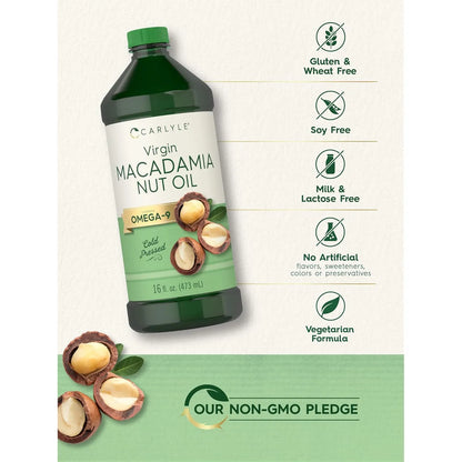 Aceite De Nuez De Macadamia Prensado En Frio 473 Ml X 3 Und Carlyle Premium