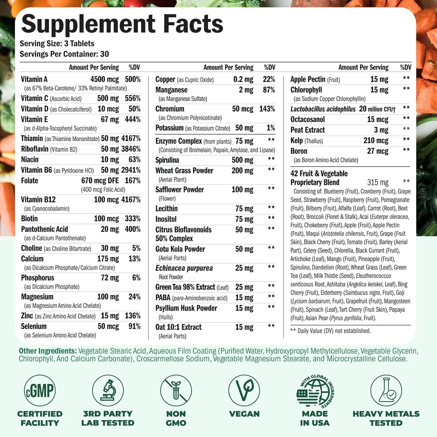Multivitaminas Veganas Diarias Energia Y Salud Hombre Mujer