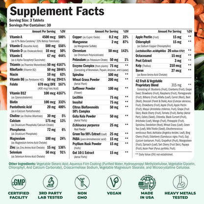 Multivitaminas Veganas Diarias Energia Y Salud Hombre Mujer