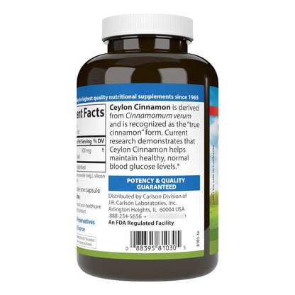 Capsulas De Canela De Ceilan 500 Mg Extracto Natural 180 Unidades