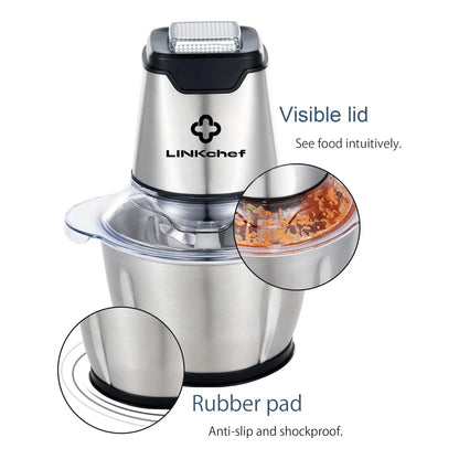 Picadora De Alimentos Linkchef Mini Procesador 1.2 Litros Potente Y Versatil