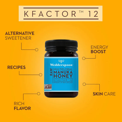 Miel Premium Cruda Manuka KFactor 16 Genuina Nueva Zelanda Superalimento Natural