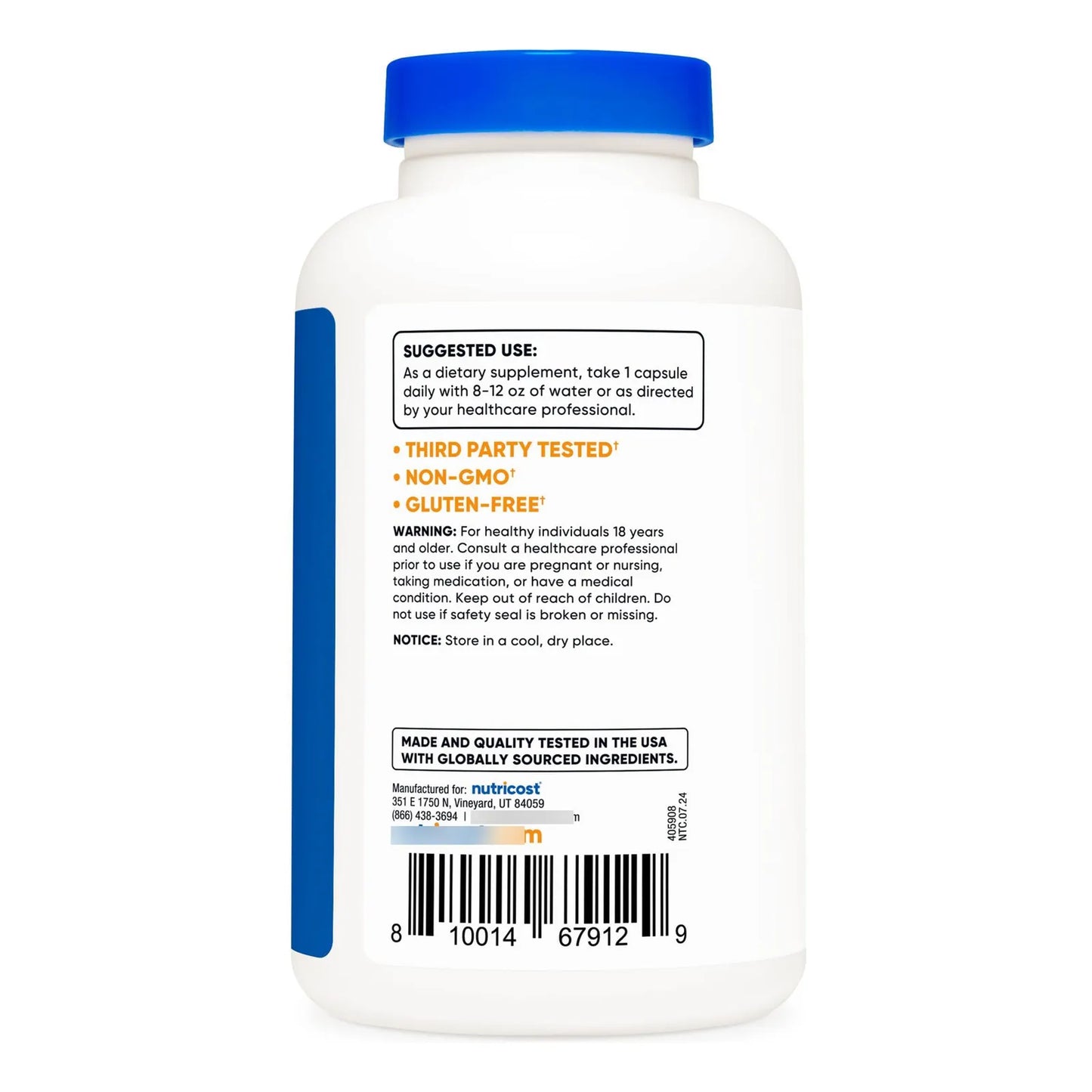 Vinagre De Manzana En Capsulas 240 Unidades 500 Mg Con La Madre