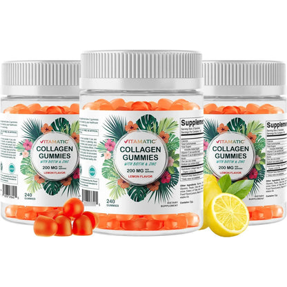 Gomitas Colageno Hidrolizado Vitamina C Zinc Biotina 200 Mg Piel Cabello Uñas