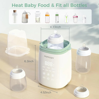 Calentador De Biberones Momcozy Rápido Con Temporizador Y Apagado Automático