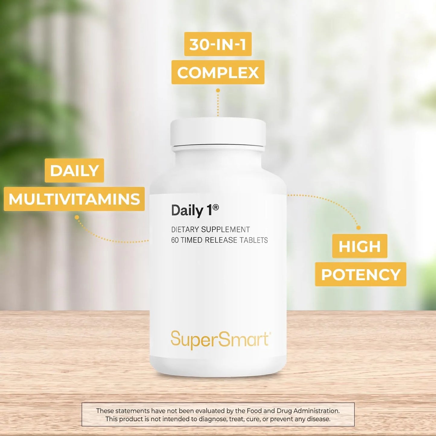 Daily 1 Multivitaminico Con Biopqq Vitaminas A B C D E Biotina Y Antioxidantes