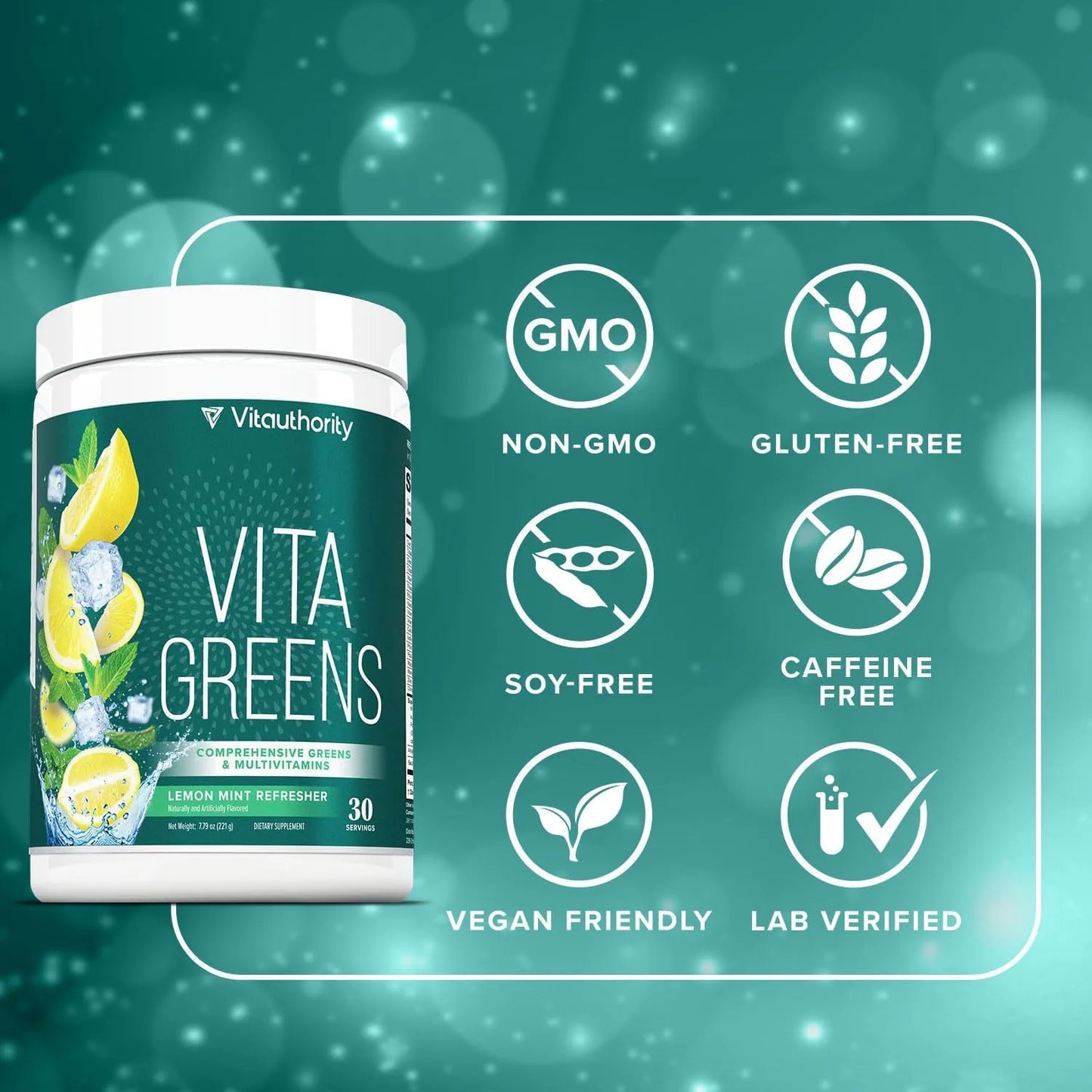 Polvo De Superalimento Verde Vita Greens Apoyo Inmunológico Y Digestivo Energía Natural
