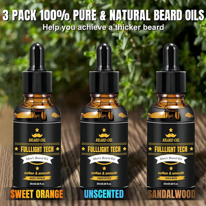 Kit De Barba Hombre Cuidado Intenso Con Lavado Hidratante Y Aroma Premium