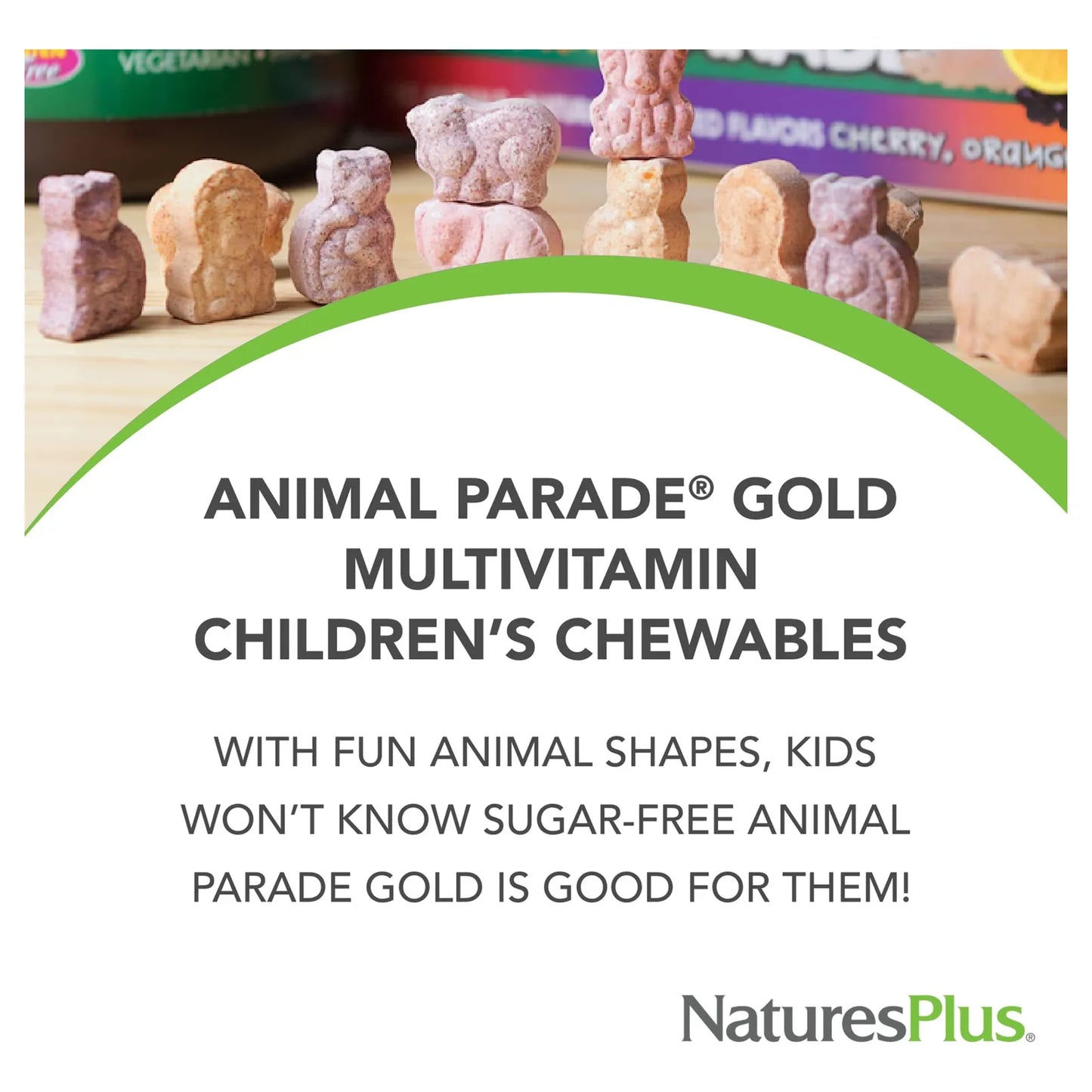 Multivitaminico Infantil Masticable Sabor Cereza 120 Tabletas Animal Parade