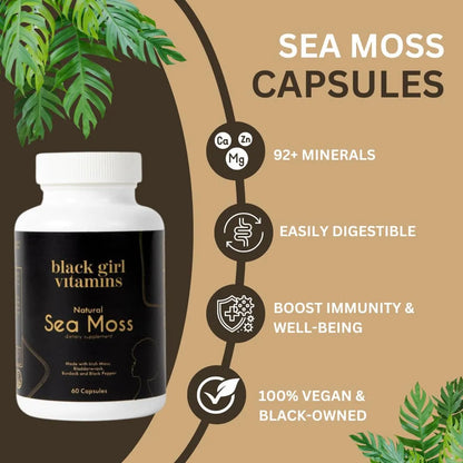 Cápsulas De Musgo Marino Irlandés 500 Mg Apoyo Inmunológico Vegano