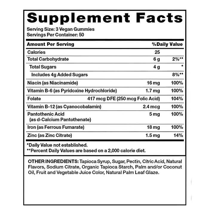 Gomitas Con Hierro Zinc Y Vitaminas B Nature Truth - Imagen 7