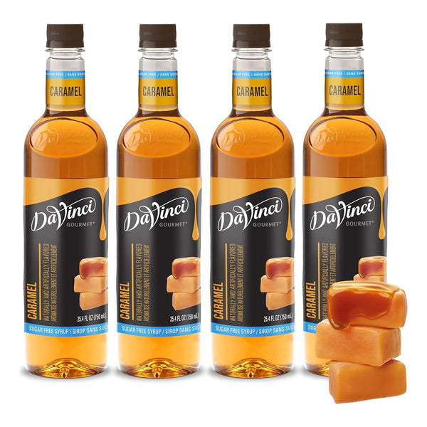 Jarabe De Café Sin Azúcar 750 Ml Sabor Caramelo DaVinci Gourmet