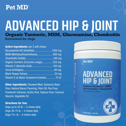 Masticables Para Perros Con Glucosamina Condroitina Y MSM - Salud Articular Premium
