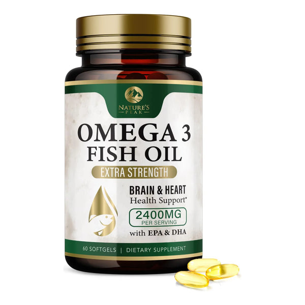 Aceite De Pescado 2400 Mg Triple Fuerza Omega 3 Epa Dha Apoyo Cardiaco Y Cerebral