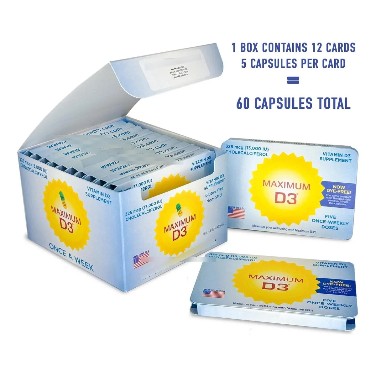 Vitamina D3 13000 Ui 60 Cápsulas Suministro Semanal 60 Semanas