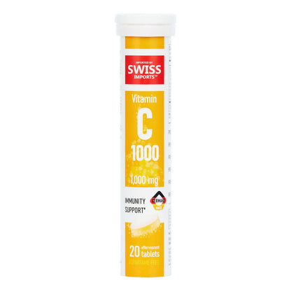 Vitamina C Efervescente 1000 Mg 120 Tabletas Sabor Naranja